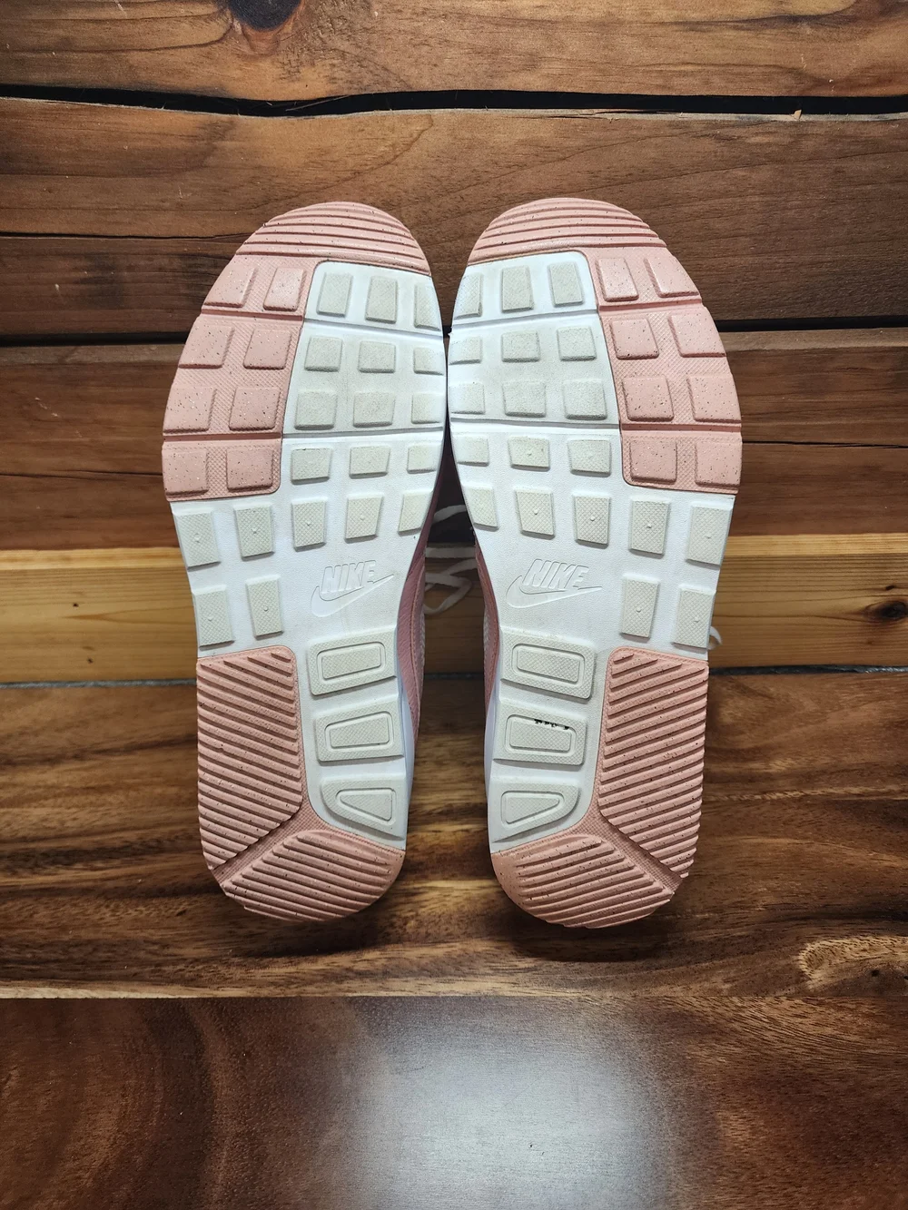 Nike Women's Pink and White Air Max Style Sneakers